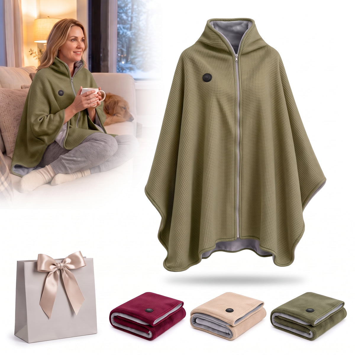 Heated Wearable Blanket Wrap