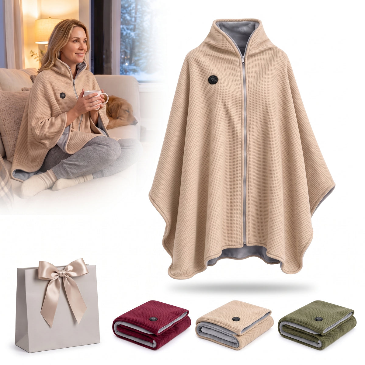 Heated Wearable Blanket Wrap