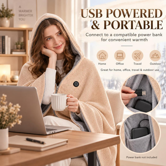 Heated Wearable Blanket Wrap