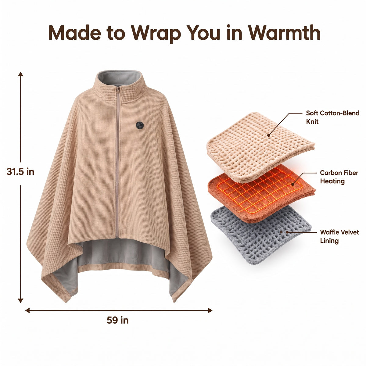 Heated Wearable Blanket Wrap