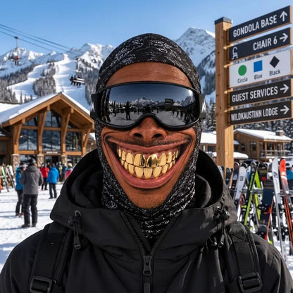 Ski Funny Face Mask – Skiing, Automotive & Motorcycle Protective Gear for Head & Face Coverage