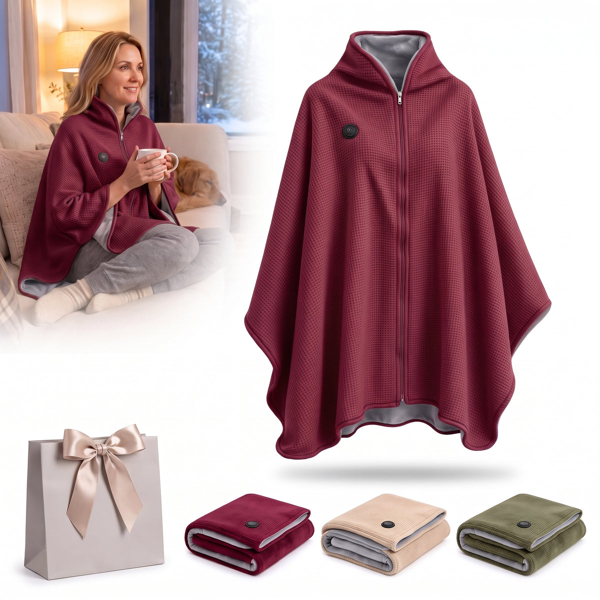 Heated Wearable Blanket Wrap