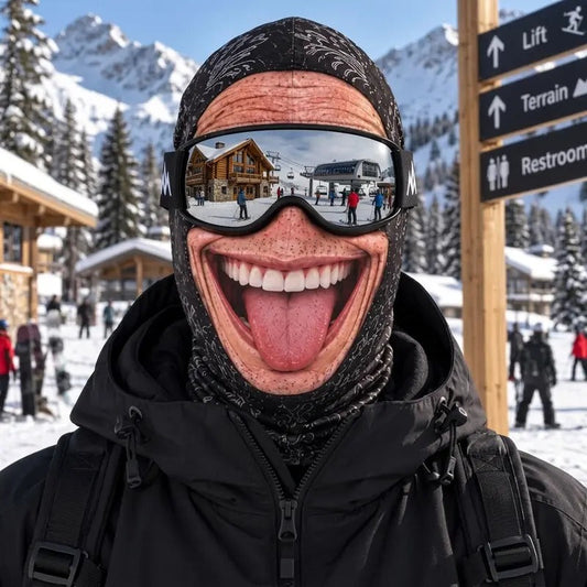 Ski Funny Face Mask – Skiing, Automotive & Motorcycle Protective Gear for Head & Face Coverage