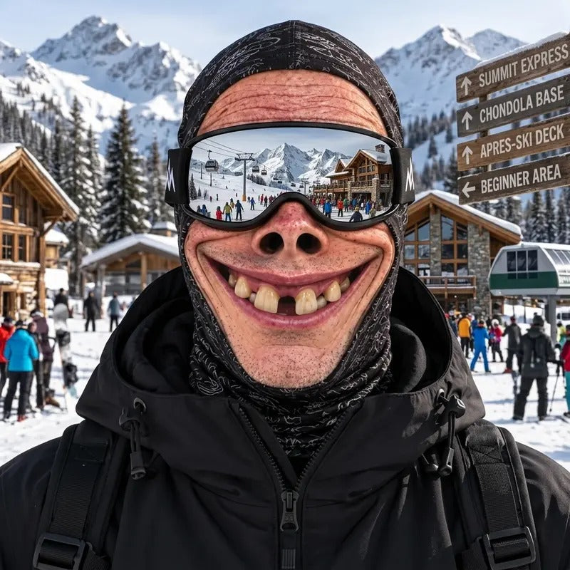Ski Funny Face Mask – Skiing, Automotive & Motorcycle Protective Gear for Head & Face Coverage