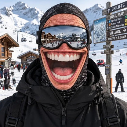 Ski Funny Face Mask – Skiing, Automotive & Motorcycle Protective Gear for Head & Face Coverage
